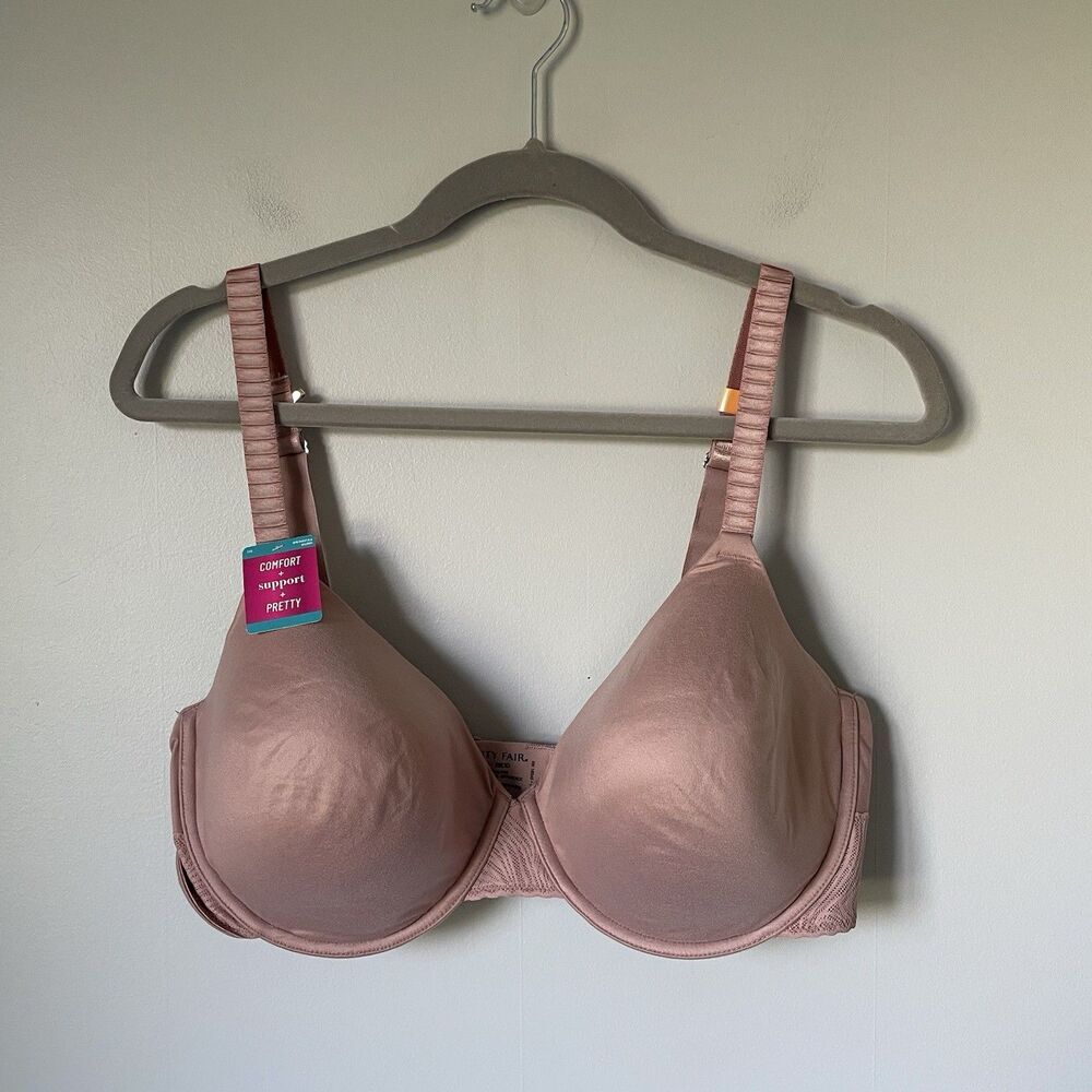 Vanity Fair Full Coverage Underwire Bra Supportive Comfort Mauve Pink Size 38DD